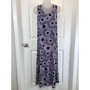 SJS Women's Sleeveless Maxi Dress Geometric Print Small Tank Sundress Travel S